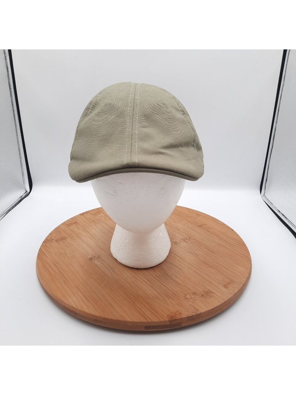 Boston Scally Co The Worker Mens XL Khaki Canvas Newsboy Hat Flat Cap